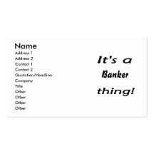 Es ist eine Bankersache! Visitenkartenvorlage