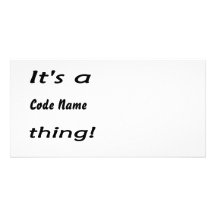 Es ist eine Codenamensache! Individuelle Foto Karten