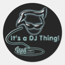 Es ist eine DJ-Sache! Runde Aufkleber