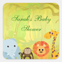 Es ist eine Dschungel-Babyparty Aufkleber