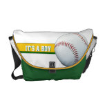 Es ist eine Jungen-kundengerechte grüne Baseball-W Kuriertaschen