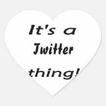 Es ist eine Twittersache! Herzaufkleber
