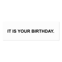Es ist Ihr Geburtstag.  Visitenkarte