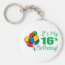Es ist mein 16. Geburtstag (Ballone) Schlüsselbänder