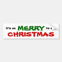 Es ist okay, FROHE WEIHNACHTEN zu sagen Autosticker