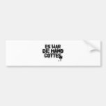 es-Krieg sterben Handgottes Auto Sticker