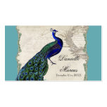 Eskorte-Tabellen-Karten - Vintager Pfau 5 Visitenkarten