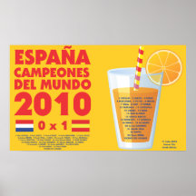 España 2010 World Champions Futbol Plakatdrucke