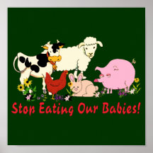 Essen der Tierbabys Plakate