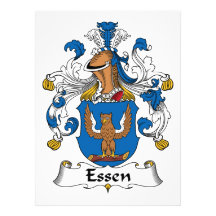 Essen Family Crest Personalized Invitations
