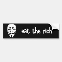 essen Sie die Reichen Autosticker