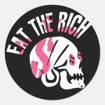 Essen Sie die Reichen Runde Sticker