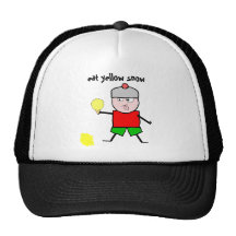 Essen Sie gelben Schnee Baseball Caps