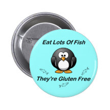 Essen Sie Lose Fische, sie sind das freie Gluten Anstecknadel