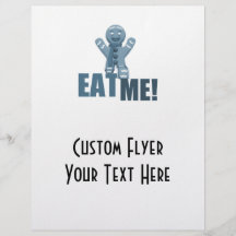 ESSEN SIE MICH! Lebkuchen-Mann - Blau Flyer Druck