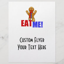 ESSEN SIE MICH! Lebkuchen-Mann - ursprüngliche Far Bedruckte Flyer