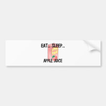 Essen Sie Schlaf APFELSAFT Autosticker