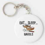 Essen Sie Schlaf BAGEL Schlüsselbänder