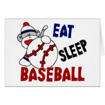 Essen Sie Schlaf-Baseball-Socken-Affen Karte