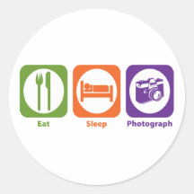 Essen Sie Schlaf-Fotografie Aufkleber