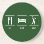 Essen Sie Schlaf-Golf-Untersetzer