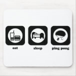 Essen Sie. Schlaf. Klingeln Pong. Mousepad