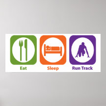 Essen Sie Schlaf-Laufbahn Plakatdruck