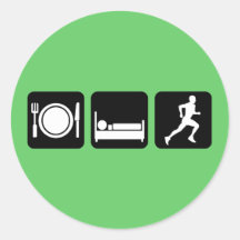Essen Sie Schlaf Laufbetrieb Stickers