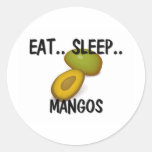 Essen Sie Schlaf MANGOS Runde Aufkleber