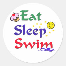Essen Sie Schlaf-Schwimmen Sticker