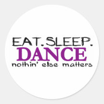 Essen Sie Schlaf-Tanz Runder Sticker