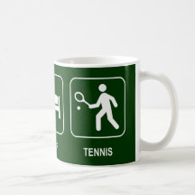 Essen Sie Schlaf-Tennis-Becher Teehaferl