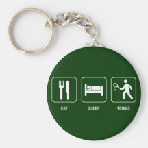 Essen Sie Schlaf-Tennis Keychain Schlüsselband