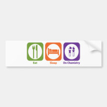 Essen Sie Schlaf tun Chemie Auto Sticker