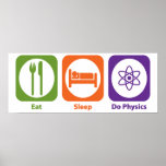 Essen Sie Schlaf tun Physik Plakat