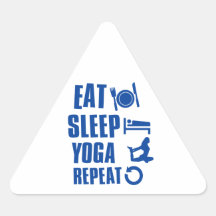 Essen Sie Schlaf Yoga Dreieckaufkleber