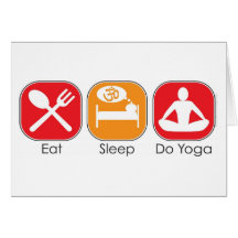 Essen Sie Schlaf-Yoga Grußkarten