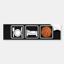 Essen Sie, schlafen Sie, Basketball Auto Aufkleber