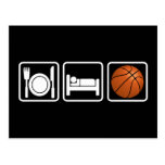 Essen Sie, schlafen Sie, Basketball Postkarte