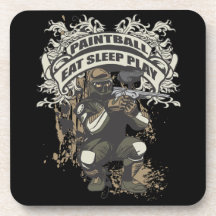 Essen Sie, schlafen Sie, spielen Sie Paintball Cocktail Untersetzer