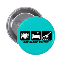 essen Sie Schlafgitarre Buttons