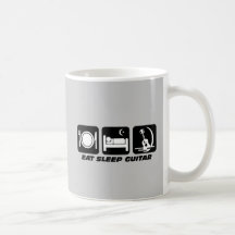 Essen Sie Schlafgitarre Kaffeehaferl