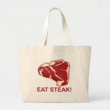 Essen Sie Steak Leinentasche