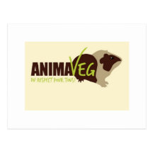 Essen Sie Veggies-nicht Tiere! Postkarte
