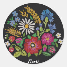 Estnische Wildblume-Aufkleber