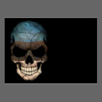 Estonian Flag Skull on Black visitenkarten