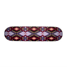 Ethnische Raute Anden entwerfen Hochrotes und Lila Skateboardbretter