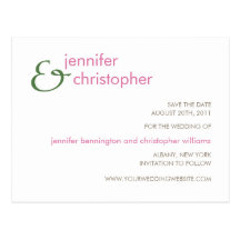 Etzeichen:: Save the Date Postkarte
