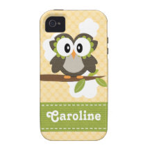 Eule iPhone 4 Case-Mate-starkes Gelb