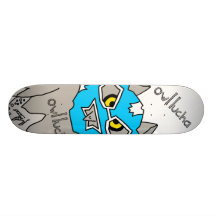 Eule Lucha blauer Teufel-Skateboard Bedrucktes Skateboard